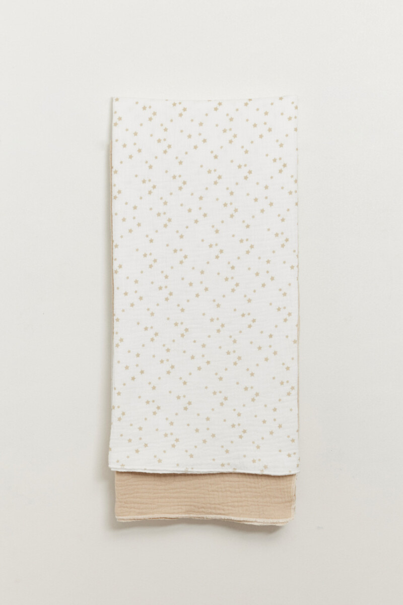 Sabana de muselina pack x2 - Beige 