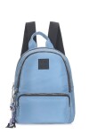 Mochila nylon tela cierres Celeste