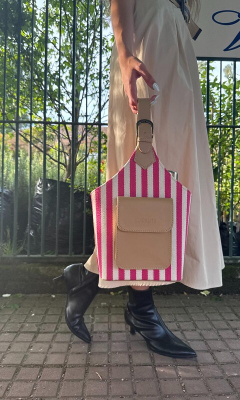 POSATERMO Y MATE TANZANIA TELAR RAYAS FUCSIA