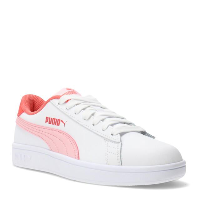 Championes de Mujer Puma Smash V2 W Blanco - Rosado Salmon