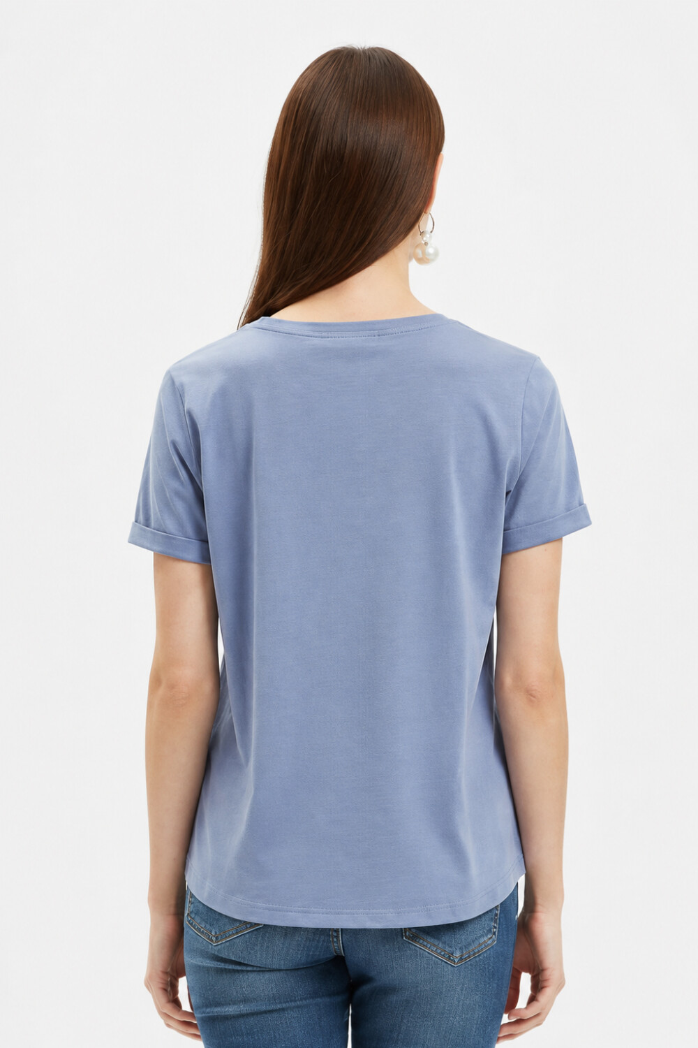 Remera Cordata Azul Grisaceo