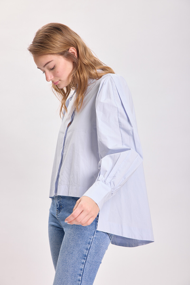 Camisa hombreras Celeste