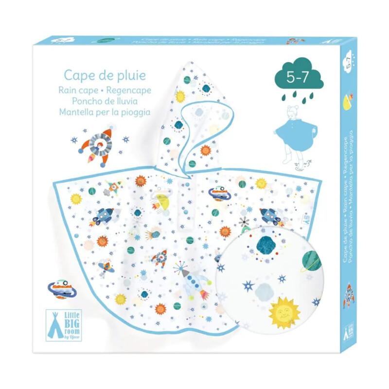 Pilot de lluvia capa Cohete 5 a 7 años Djeco Pilot de lluvia capa Cohete 5 a 7 años Djeco