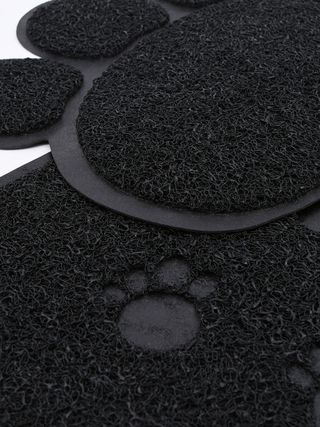 ALFOMBRA HUELLA SET X 2 NEGRO