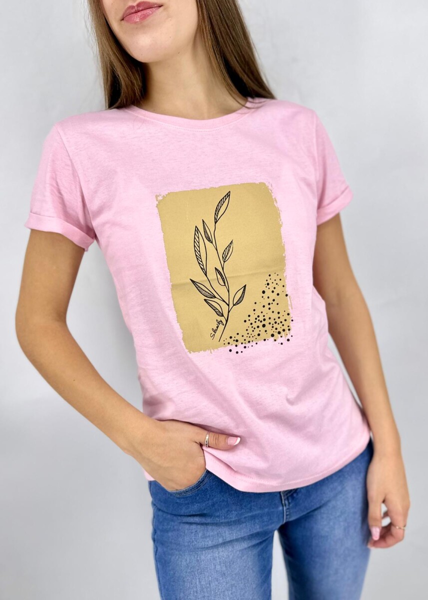 T-SHIRT SLOWLY HU-04L - ROSADO 