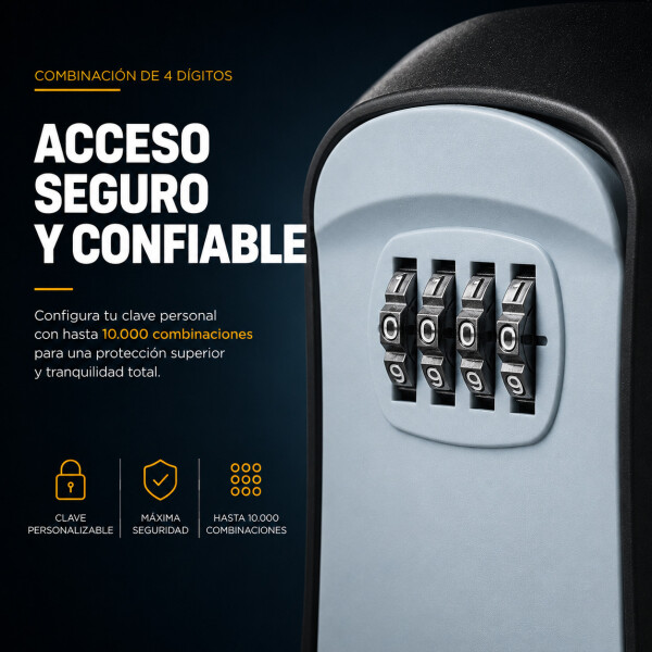 Caja Fuerte Cofre De Seguridad C/ Combinación 9,5 cm x 8 cm Gris