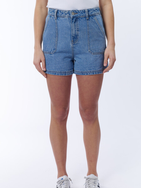 Short con bolsillos Azul