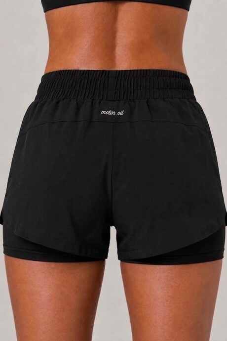 Short Fitness con Calza Negro
