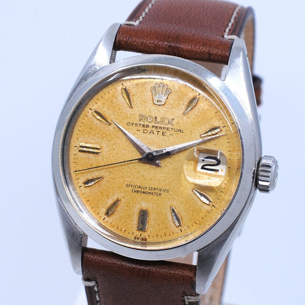 Rolex Date 6534 Con Raro Y Hermoso Dial Tropical. Año 1950 - 1960'S Rolex Date 6534 Con Raro Y Hermoso Dial Tropical. Año 1950 - 1960'S