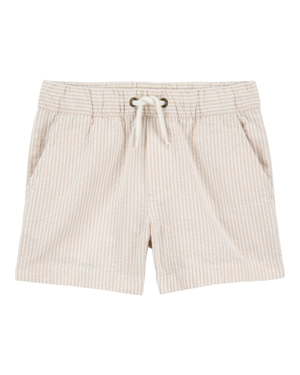 Short deportivo de algodón, diseño a rayas 