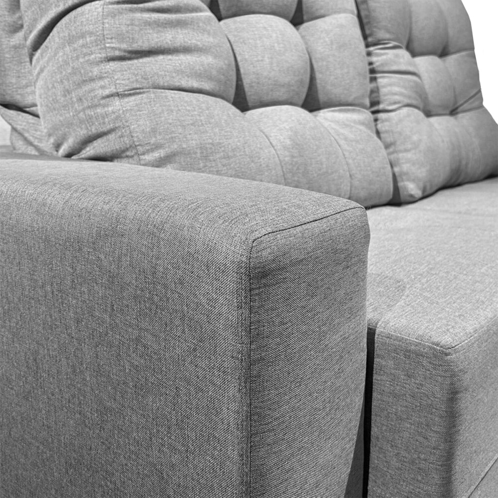 Sillón Cama Reclier Pequim 3 Cuerpos - Extensible Gris