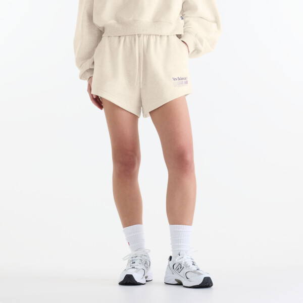Short Newbalance Trackside French Terry mujer WB62232JLIT Crema