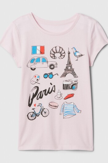 Remera Gráfico Manga Corta Niña 2 Light Peony