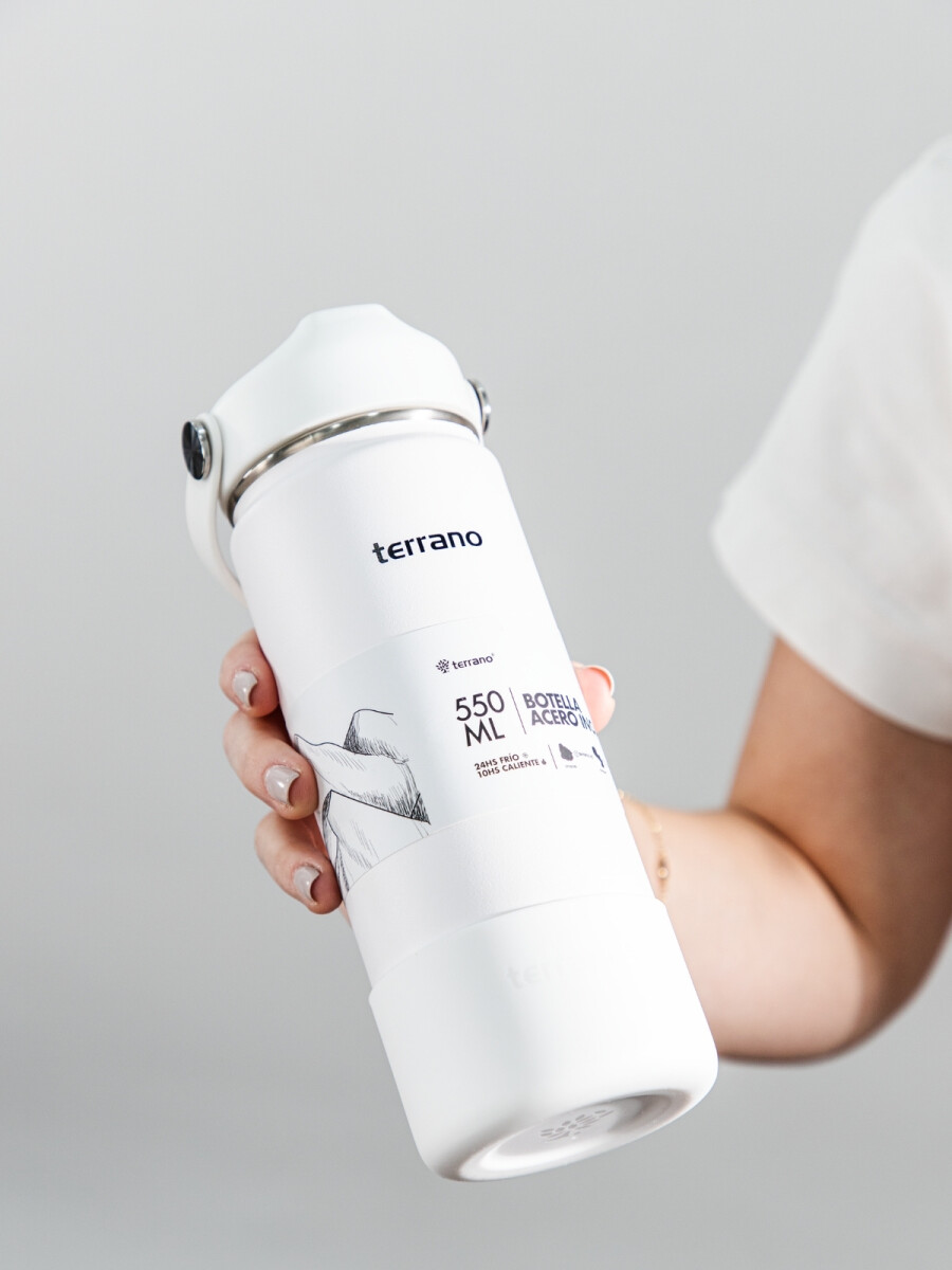 Botella Térmica con Pico 550mL. - Blanco 