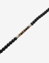 Collares Cortos Piedra Collar Acero Y Piedra Men´s Collection - Negro