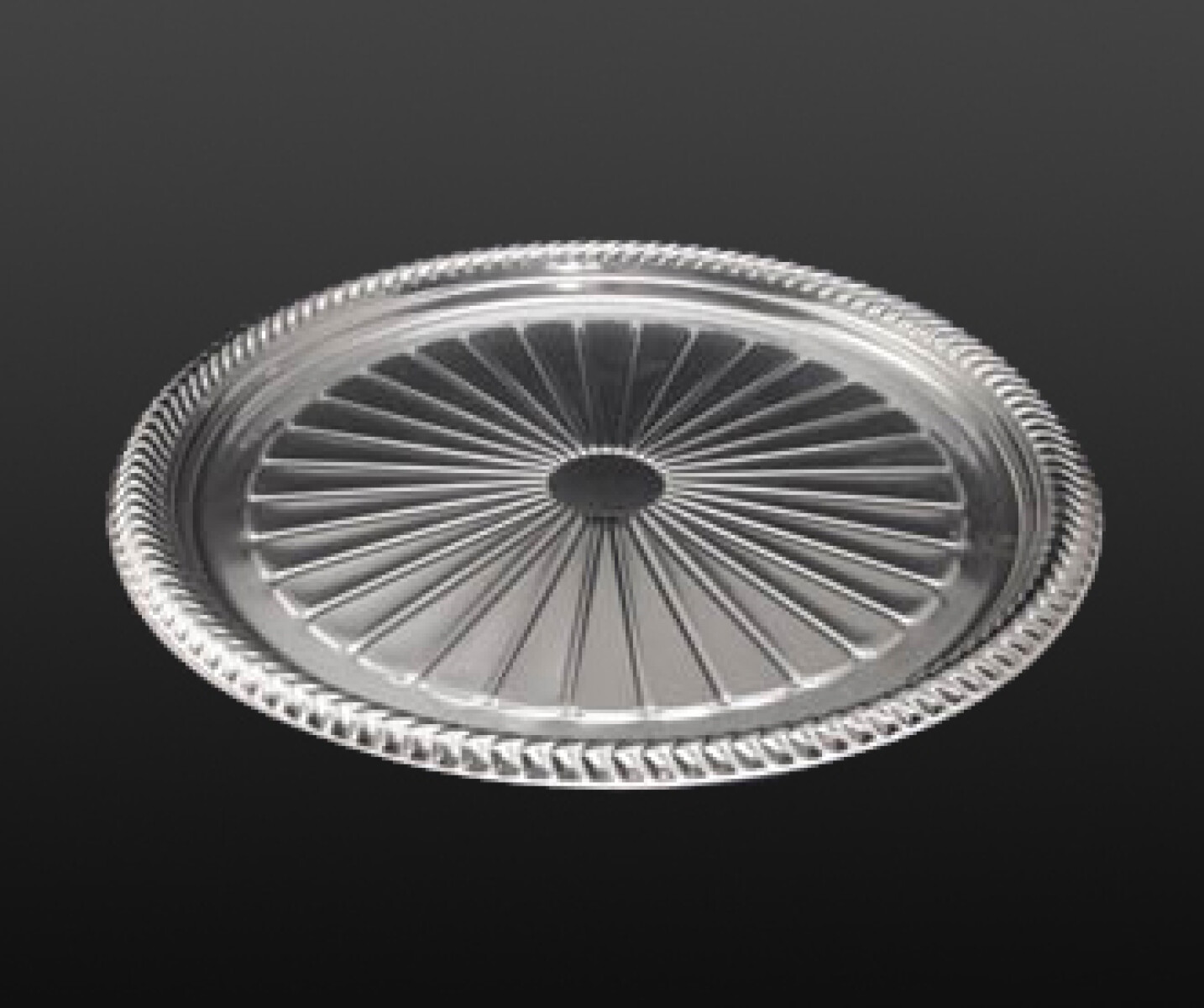 BANDEJA PLATEADA REDONDA 21 CMS CAJA X 25 UNIDADES 