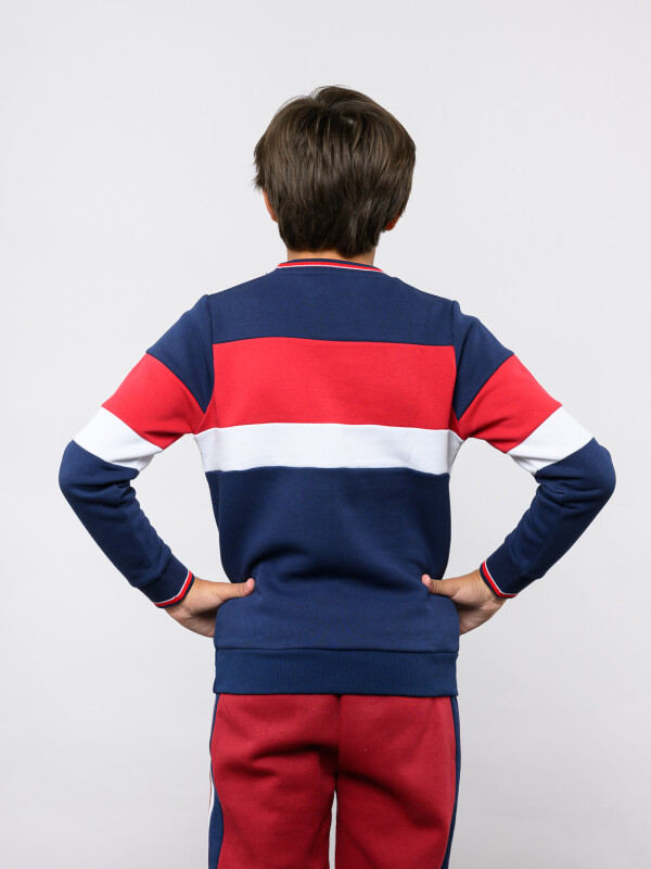 Buzo A La Base Grav Nacional Junior Azul Marino, Rojo, Blanco