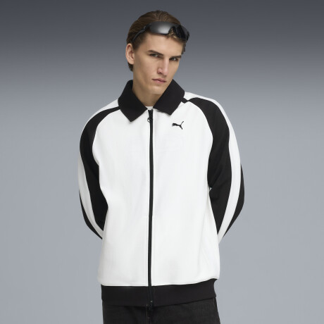 T7 Relax.Wing Collar Jac.Track Jkt.63299402 Blanco/negro