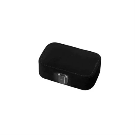 Joyero rectangular con hebilla 15 cm x 10 cm x 4,5 cm Negro