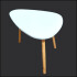 Mesa ratona de madera blanca estilo nórdico 60x40x45cm Mesa Ratona De Madera Blanca Estilo Nórdico 60x40x45cm