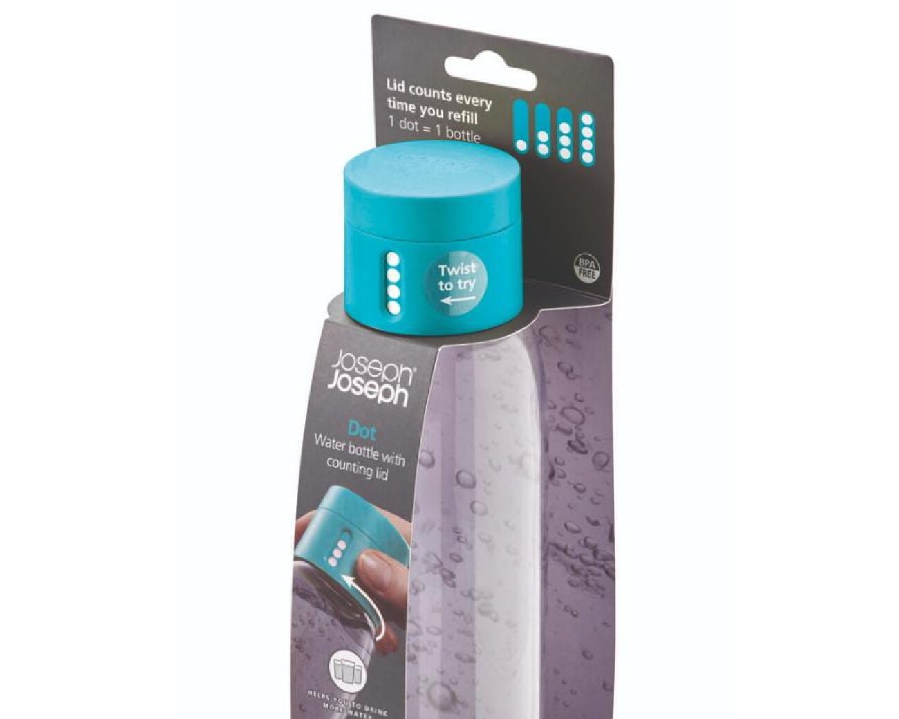 Botellas de hidratación - Joseph Joseph Dot Turquesa
