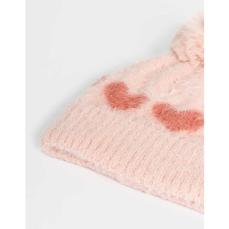 Gorro Efecto Peluche Rosa Claro