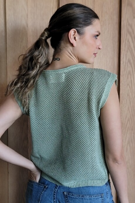 Musculosa Pesca Verde Malva