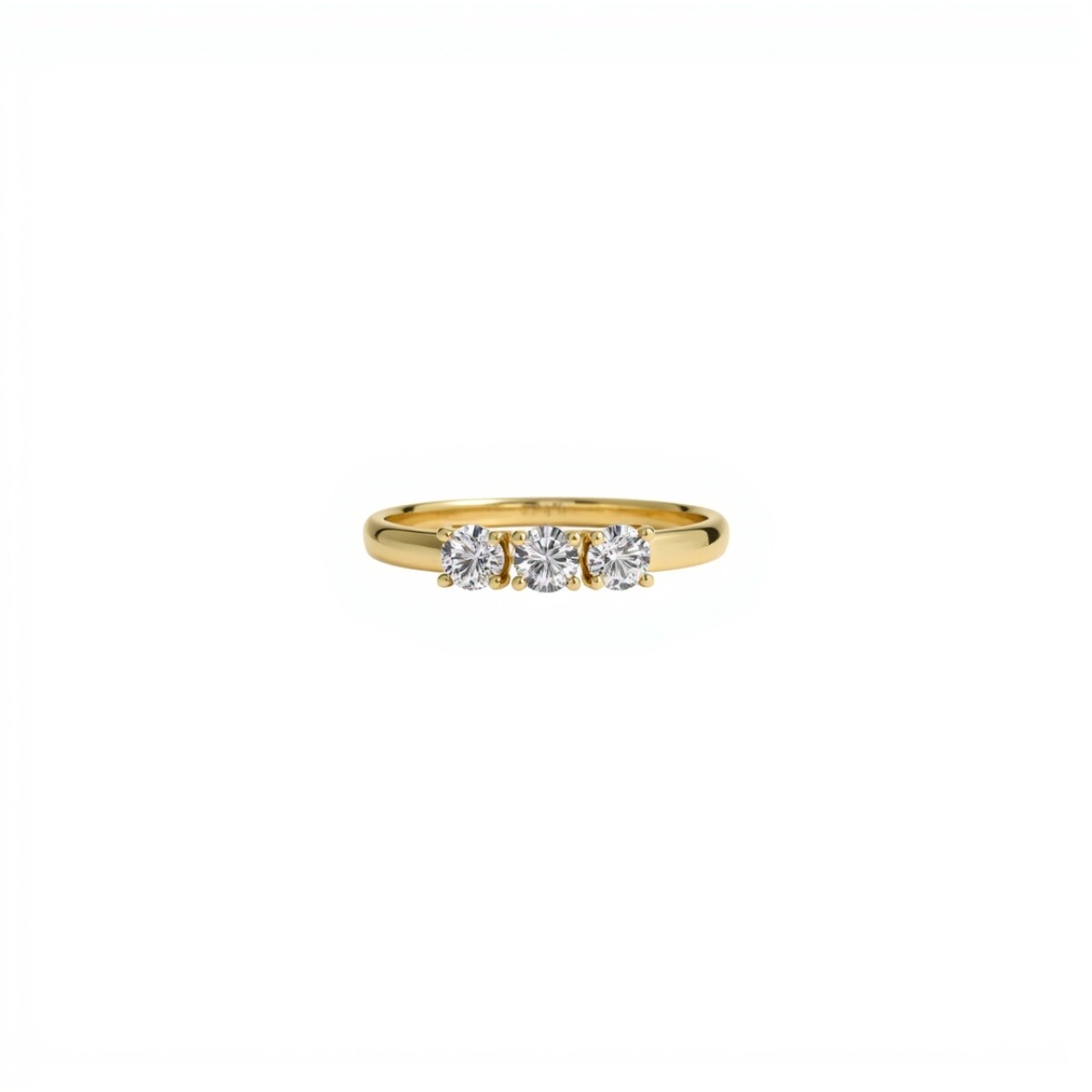 Anillo Trilogy-Oro bajo-Piedra zirconia-AN8565 - conpiedra 