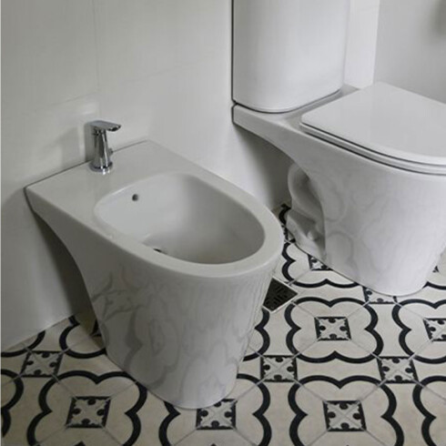 SANITARIO BIDET MARINA BLANCO LOZA PARA BAÑO UN AGUJERO 000