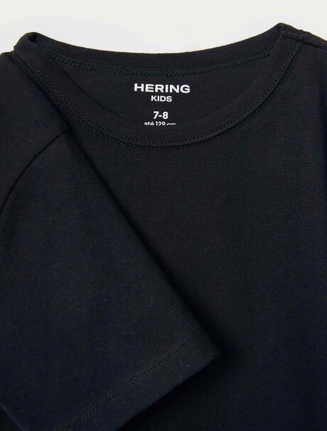 CAMISETA BÁSICA INFANTIL NEGRO