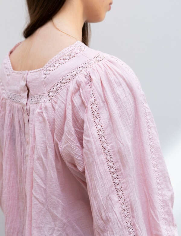 Blusa Algodon Esc Cuadrado ROSA