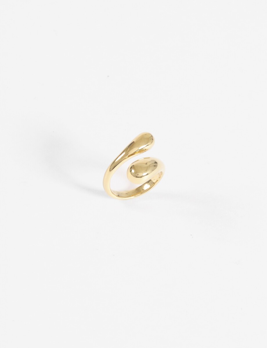 Anillo bold acero - dorado 