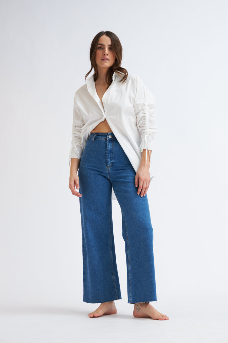 Pantalón de jean ancho - Azul medio 