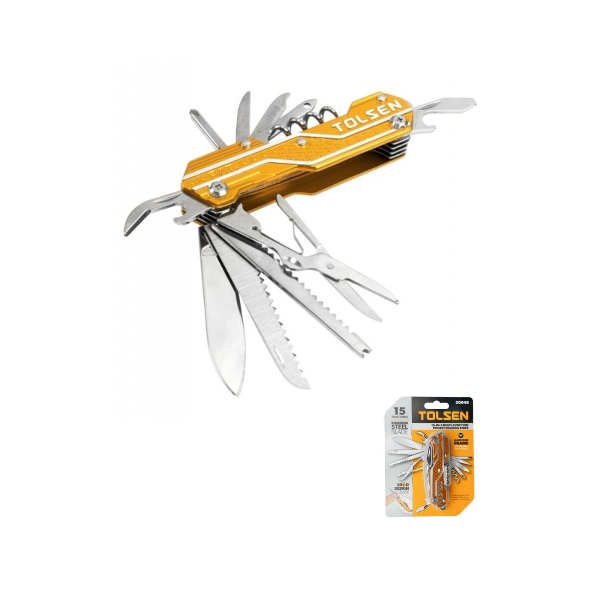 Navaja Plegable Multifuncion 15 En 1 Tolsen 