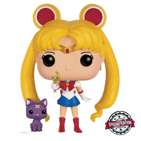 Sailor Moon with Moon Stick and Luna [Exclusivo] - 90 Sailor Moon with Moon Stick and Luna [Exclusivo] - 90