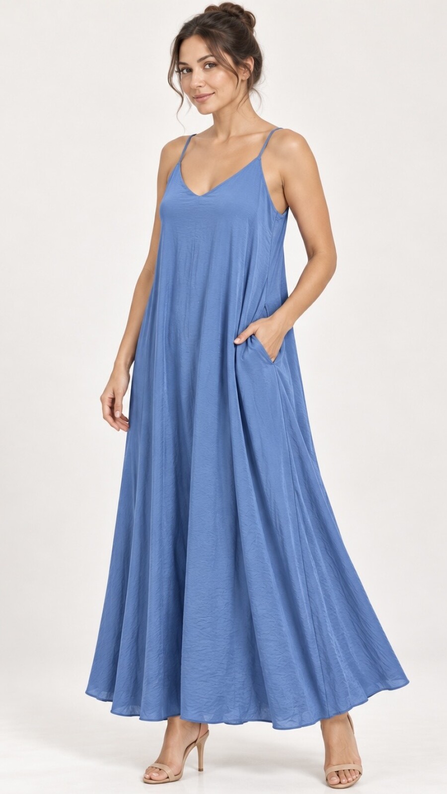VESTIDO MALTA CELESTE