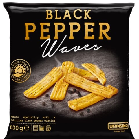 Papas Black Pepper Waves 600Grs Papas Black Pepper Waves 600Grs