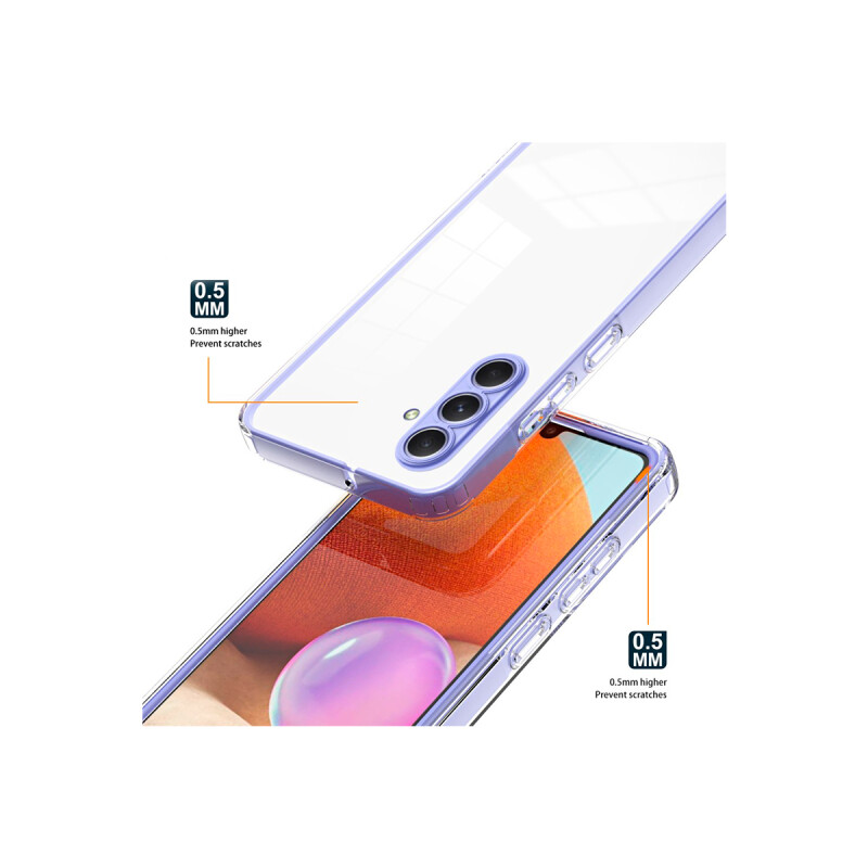 Protector para Samsung Galaxy A55 bordes color lila Protector Para Samsung Galaxy A55 Bordes Color Lila