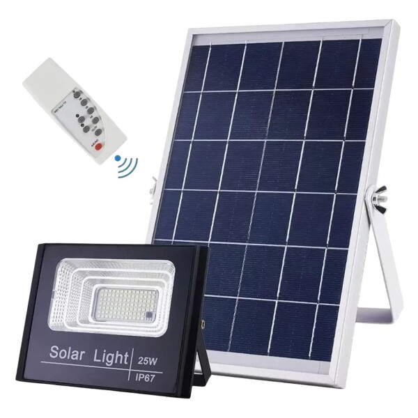 Foco Led Luz Solar 25 Watts Control Remoto Exterior Interior Foco Led Luz Solar 25 Watts Control Remoto Exterior Interior