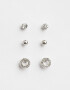 Aros Sets Con strass Set De Aros Con Strass - Plateado