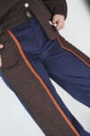 Tweed Pants Azul / Tweed Chocolate