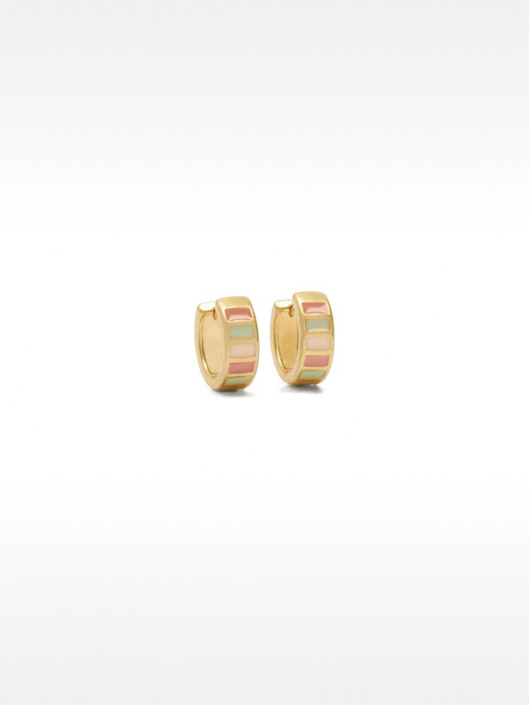 Aros Con Esmaltado multicolor