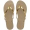 Sandalia de Mujer Havaianas You Metalic Beige Arena - Dorado Metalizado