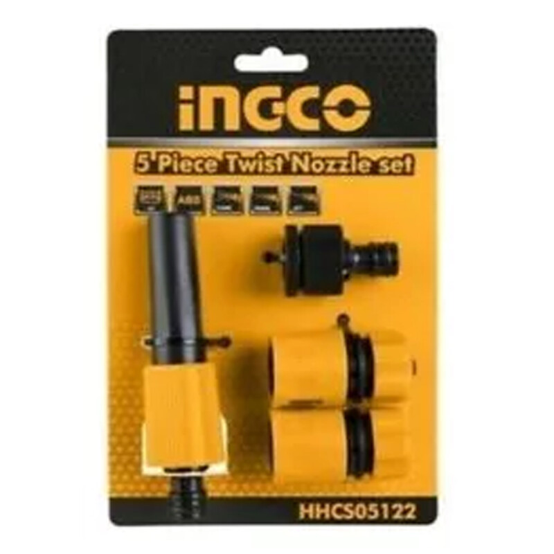 JUEGO PUNTERO Y ACOPLES P MANGUERA 1/2´´ INGCO HHCS05122 JUEGO PUNTERO Y ACOPLES P MANGUERA 1/2´´ INGCO HHCS05122