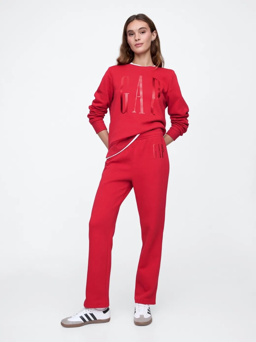 Pantalón Deportivo Sin Puño Logo Gap Mujer - Modern Red 