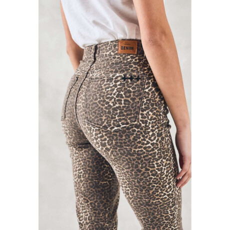 Jean Flare Animal Print Multi