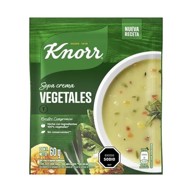 SOPA KNORR CR. VEGETALES 60G Sopa Knorr Cr. Vegetales 60g