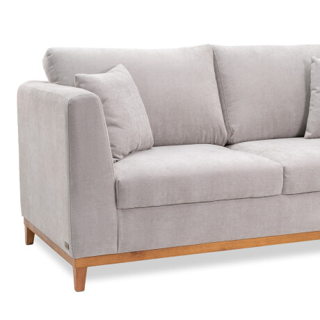 Sofá Belfast - Tela Microfibra - 2 cuerpos 2204 (Gris)