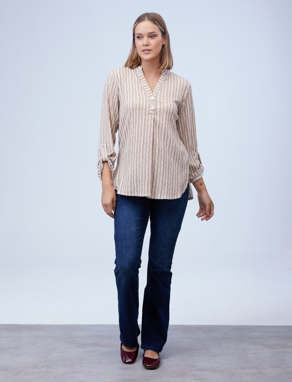 Blusa Casual BEIGE/MULTI