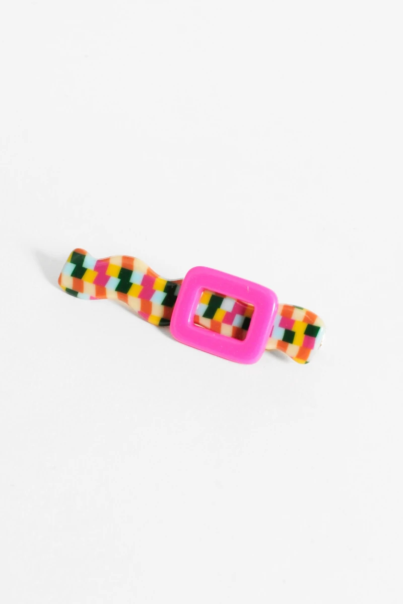 Clip ondas cuadros fucsia